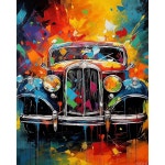 숫자 자동차 페인트, 초급용 키트 페인트 브러시 브러시로 아크릴 유화, 가정용 페인트워크 아트 캔버스 16x20인치/40x50cm : 유니에라