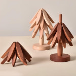 집똑똑이 공간절약 트리형 원목 냄비받침 : WAKERS