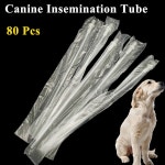 80PCS 인공 수정 튜브 애완 동물 강아지 정액 주입 양 염소 송곳니 클리닉 파이프 카테터 플라스틱 수의학 농업 : nuanua9