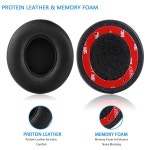 솔로 2 유선 교체 이어패드 - Dr Dre ONLY의 비트 온이어 헤드폰을 위한 단백질 가죽 및 메모리 폼이 포함된 JECOBB 이어 쿠션 패드 2/3... 
