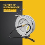 클러치 자동 되감기 에어 호스 릴, 3/8인치 x 75피트 고무 호스, 300 PSI, 모델 TLEXR3875-NT : 자자글로벌