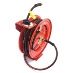 디노-하이드 WLERHD1250R 1/2인치 x 50인치 고무 공기 호스, 300 PSI, 부식 방지 황동 피팅, 공압 공구 및 산업용 릴 포함 : 데이지44