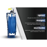 블루버드 BBRHD1225 싱글 암 1/2인치 x 25인치 접이식 에어 호스 릴 - 튼튼한 18ga 스틸, 100 고무 호스, 300 PSI, 자동 되감기, 차고... 