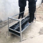 염소 먹이통 철제 농장 축사 흑염소 목장 여물통 소 스테인리스 곡물 사료통 가축 양 대형 : 세진블루