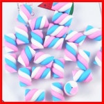 10pcs 가짜 사탕 다채로운 마시멜로 플랫 백 수지 매력 카보 숑 스크랩북 Embellishments DIY 재료 장식 : serase9