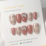 가을무드 실버파츠 수제네일팁 : 데이스타네일