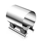 Tnuo e 1 75인치 버트 밴드 배기 씰 클램프 슬리브 파이프용 45mm 스테인리스 스틸 머플러 매니폴드 커플러 H 031 45 2 5 inch : 제이바이포켓