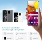 삼성 갤럭시 S20 울트라 5G 화면 교체 삼성 갤럭시 S20 울트라 5G G988U G988U1 G9880 LCD 디스플레이 터치스크린 디지타이저 어셈블리(지문... 