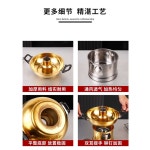 똠양꿍그릇 신선로그릇 어묵탕 전골 샤브샤브 구절판 실버 22CM+친환경 오일 탱크 : 인효월드마켓
