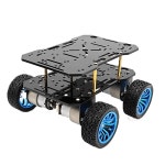 기본형 4륜구동 제어 프레임 RC카 Y1 520 로봇자동차 로봇 트라이얼 130휠 싱글 완구 크롤러 홑겹 인코더 륜구동 섀시 모터 : 단골진구006