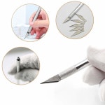 스틸 정밀 조각 커터 공예 칼 솔리드 금속 펜 나이프 면도 도구 - 휴대폰 PC 태블릿 드론 수리 DIY 예술 작품 조각용 : 디벨롭 develop