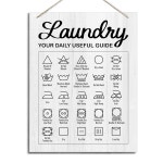 세탁실 장식 표지판, 세탁 심볼 월 아트, 소박한 농가 가족 벽 홈 데코, 매달린 아트 장식, 차트 : 디벨롭 develop