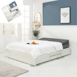 육탸 무헤드 수납 침대 Q 매트미포함 서랍형침대 : 육타상점