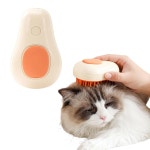 고양이 스팀 브러시, 마사지용 3 in 1 고양이 빗, 물이 포함된 셀프 클리닝 고양이 브러시, 충전식 실리콘 개 스팀 브러시, 고양이 목욕 브러시가... 