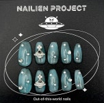 네일리언(nailien) | [NAILIEN PROJECT] 블루 그라데이션 비비안 수제네일팁 l 우라노스 헤이즈 : 네일리언 프로젝트