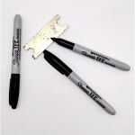 Sharpie T.E.C 추적 요소 영구 마커 검정색 1mm 항공 산업 전자 선박 건설 금속 페인트 펜 DS-IB DS-5U 1 piece : 국제CP