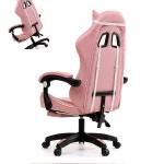 삼탸 컴퓨터 게이밍 의자 핑크 화이트 피씨방인테리어 : 삼타상점