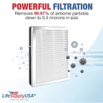 라이프서플라이 USA의 MA-25 메디파이 공기청정기와 호환되는 트루 헤파 필터 교체 29 x 2 x 8 : 루나펄스