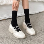 [J3707] 키높이 5cm 스트랩 포인트 스니커즈 플랫슈즈 : 새로이클라쓰
