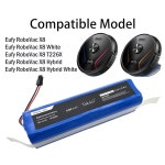 유피 로보백 X8 시리즈 로봇 청소기용 기키수이즈 5200mAh 교체 배터리, 부품 번호 유피 PA61 스위핑 로봇 배터리 14.4V 74.88Wh 장착... 