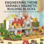 프리미엄 자석 블록 마크네틱 빌딩 세트 , 공휴일을 발달 및 놀이 선물 138개 3D 생일 구성 엔지니어링 STEM 큐브, 3 교구 감각 라이트업 창의력... 