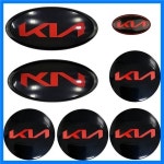 자동차 앞 엠블럼 뒷 트렁크 배지 스티어링 휠 스티커 K2 K3 K5 Picanto Rio Ceed Sportage Cerato Soul Sorento CARNIVAL : yeoulyeoul