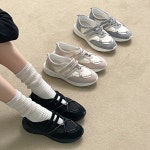 [G3734] 벨크로 스트랩 더블 소가죽 스니커즈 데일리 운동화 : 새로이클라쓰