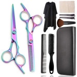 스테인레스 헤어 가위 전문 미용 가위 레인보우 시닝 가위 이발 가위 면도기 빗 이발소 C1001 : gaon0117