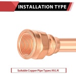 (5팩) EFIELD 프레스 구리 어댑터 3/4인치 구리 암 디자인, 피팅 x 프레스 피팅, (PRESS048) LBP 어댑터, 1/2인치 3/4 x1/2 : 다안다5