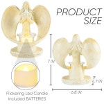 촛불 홀더 동상 깜빡이는 LED 티 라이트 할머니를 위한 디어의 사려 깊은 생일 홈 데코 할머니 이모 인사말 카드 앉음 Sitting : 시온커머스002