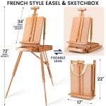 프렌치 이젤이 포함된 188Pc 올인원 아트 페인팅 키트, 96 아크릴, 수채화 및 유화 세트, 성인, 예술가, 초보자를 위한 완벽한 용품 세트... 