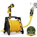 헤비 듀티 호스 릴 카트 깍지 포함 4S 샵 세차 정원 관개 시스템 수도관 및 회전 브래킷 10 m 25m : 구룡산업