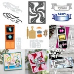 메리 리본 회전 스타 배경 DIY 카드를위한 금속 절단 다이 스크랩북 공예 템플릿 사진 앨범 Decora 만들기 : 원일국제상사