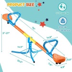 프리미엄 플레이하우스 놀이집 놀이공간 놀이텐트 키즈하우스 다용도 3세 4세 5세 6세 7세 8명 어린이용 시소-티터 토터 - 360 회전식 시트 및... 