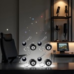 4Pc 크리에이티브 넘버 에잇 당구 열쇠고리 자동차 장식 블랙 유용하고 실용적인 액세서리 선물 의류, 신발 및 보석 여성 : Darius001