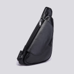 남자 가죽 슬링백 힙색 웨이스트백 힙쌕 : 버드그린