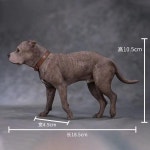 JXK 1/6 스케일 시뮬레이션 동물 Staffordshire Terrier 수지 모델 액션 피규어 액세서리 장난감 컬렉션 디스플레이 : 월드셀러존