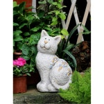 고양이 정원 장식 야외 야외정원장식 강아지 조형물 놀이 바닥 태양광 카페 선물 고양이와 베이지 : 디어모먼트0