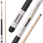 빌리 빌리아드 캐나다 메이플 풀 큐 스틱(10mm/11.5mm/13mm 팁 제공), 58인치 저변형 샤프트 2피스 풀 스틱, 홈, 바, 토너먼트 플레이용... 