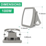 OSTEK 100W LED 홍수등 방폭 LED 조명 5000K, 위험 위치 홍수등 IP66 방수 산업 분말 공장, 주유소 공항 홍수등 100-277V : 부부글로벌11