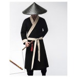 선캡 옛날 고깔 밀짚 모자 라탄 관광 삿갓 무사 모자 160cm : 트렌드마스터