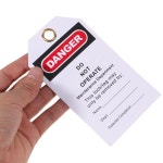 10pcs 안전 경고 태그 산업용 교수형 겸용 장비 위험 표시 사고 방지 PVC 금속 : 시구왕쥐