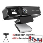 쿠쿠스토어 4K 프로 풀 HD 웹캠 4000x3000 사무실 회의 라이브 카메라 PC 노트북 전화 데스크탑 미니  선물 개폐식 스탠드 : 쿠쿠스토어0