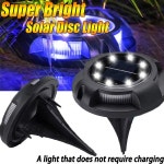 슈퍼  태양광 발전 지상 라이트 야외 파티오 조명 방수 정원 잔디 장식 계단 단계 야간 : 트레빈