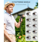 SUNPOW 리트랙터블 가든 호스 릴 호스 모든 피팅 노즐이 인치 및 길이 회전 33피트 릴 1/2 시스템, - 장치, - 잠금 3/4 있는 황동 되감기 180... 