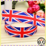 영국 인쇄 그로스그레인 리본 헤어 활 모자, 파티 장식, 도매, 7/8 인치, OEM 22mm, H3996, 신제품 : 하스글로벌