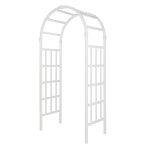 아웃비타 PVC 가든아버, 야외 식물 등반을 위한 아치 트렐리스, 86.2인치 높이의 내후성 수목, 39.6인치 다이아 내구성 지지대, 결혼식, 정원 및... 