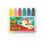 아모스 파스넷 크레파스 6색 손에안묻는 아기 색연필 크레용 크레파스 : 모하지 mohagi