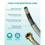 쿠파키 리트랙터블 가든 호스 릴 시스템, 자동 금속 브래킷(회색) 호스 되감기 길이 패턴 5/16인치 33피트, 잠금 피팅이 장치, 회전 180 있는... 