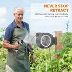 아유라 리트랙터블 가든 호스 릴, x 브래킷, 스위벨 워터 66피트 패턴 제한 노즐 되감기, 없음 자동 5/8인치 자외선 차단 10 180 길이 호스 쉘... 